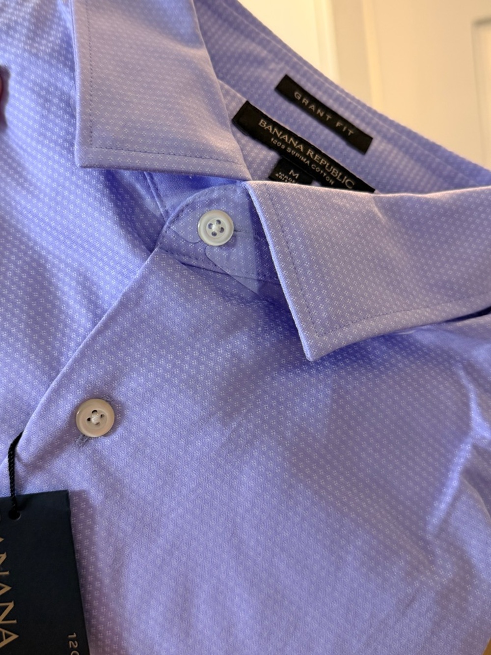 NWT Men's Banana Republic Light Purple 100% Cotton Dress Shirt